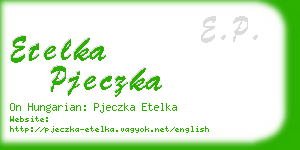 etelka pjeczka business card